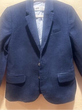 H&M Boys Navy Textured Blazer